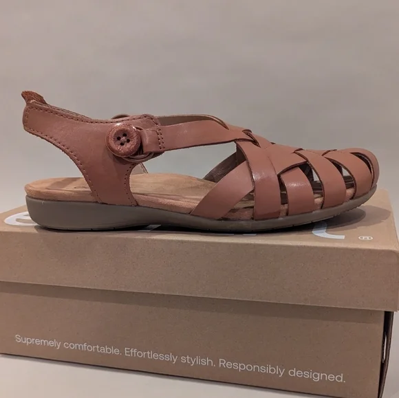 Earth Brown Leather Sandals - Picture 7 of 12